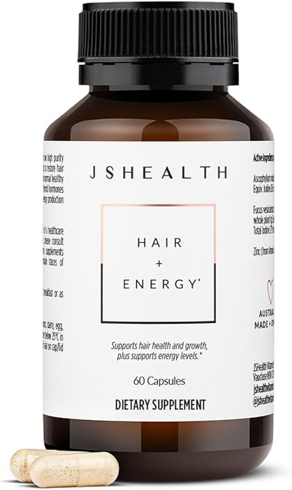 JSHealth Hair Growth Vitamins for Women. Hair + Energy with Kelp Iodine and Zinc. Supports Thickn... | Amazon (US)