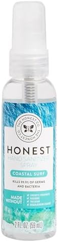 The Honest Company Plant-Based Hand Sanitizer Spray Kills 99.9% of Germs Hypoallergenic, Quick-dr... | Amazon (US)