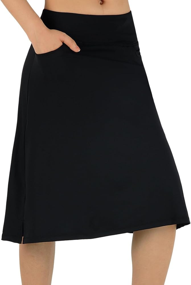 ANIVIVO Women's Skorts Knee Length, Modest Long Athletic Sports Casual Skirt with High Waisted Po... | Amazon (US)