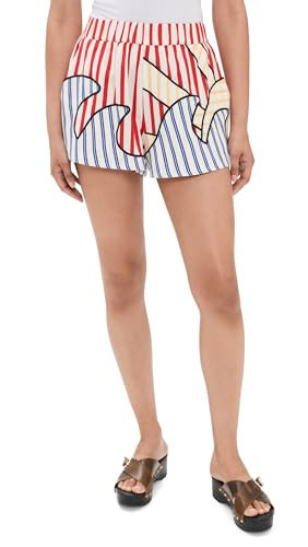 FARM Rio Women's Navy Stripes Off-White Shorts, Navy Stripes Off White, M | Amazon (US)