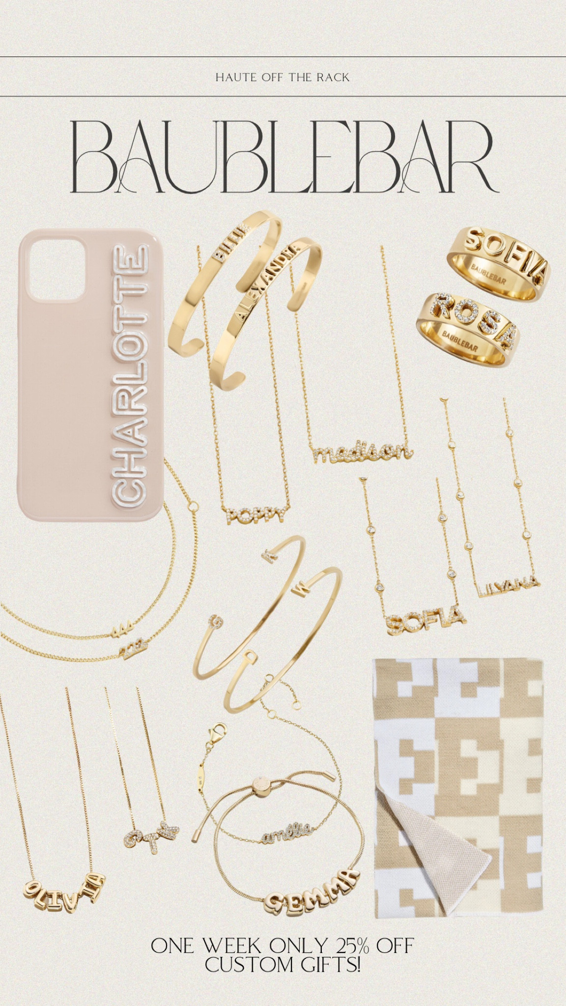 Take 25% off all custom gifts at baublebar no code needed!

#baublebar #giftsforher #holidaygiftguide #customjewelry #customphonecase #customblanket #initialblanket

#LTKFindsUnder100 #LTKGiftGuide #LTKSaleAlert