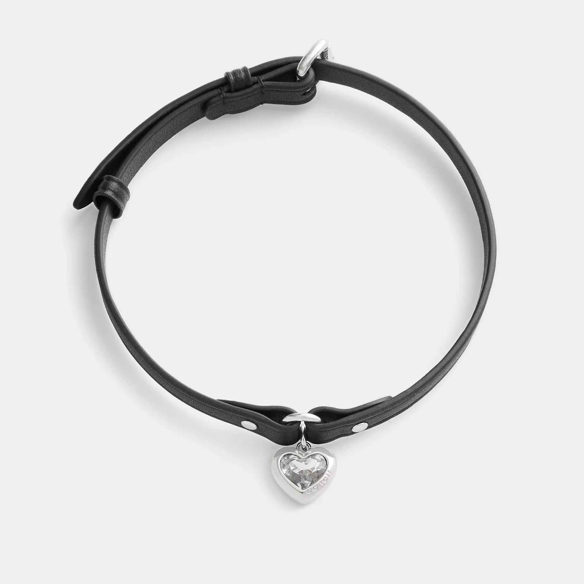 Heart Charm Leather Choker  | Coach (US)