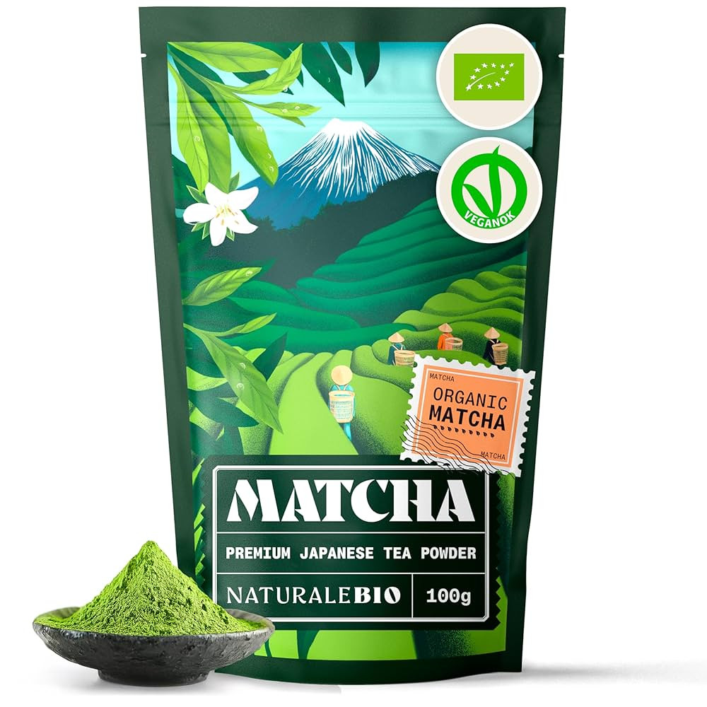NaturaleBio Japanese Organic Matcha Green Tea Powder - Premium Grade-100g. Produced in Japan, Uji... | Amazon (UK)