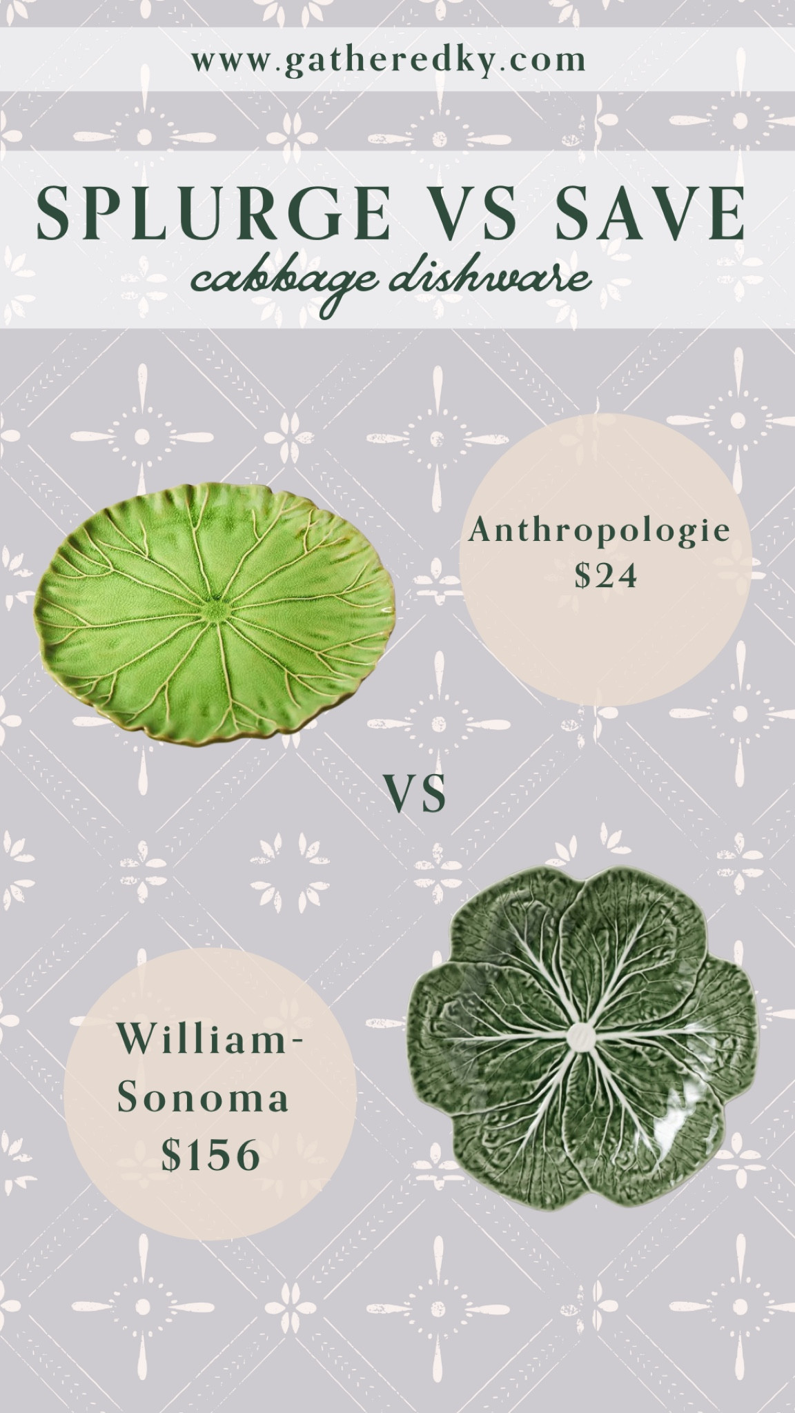 Splurge vs Save: Cabbage Dishware

Spring Table, Spring Tableware, Spring Dishes 

#LTKhome #LTKunder50 #LTKSeasonal