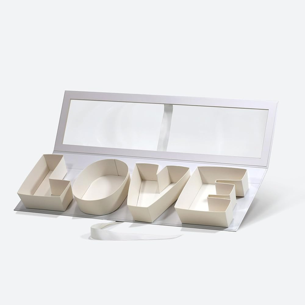 Geoto 21.1"x6"x2" Pink/Red/White Creative Valentine's Day Packaging Idea LOVE Fillable Letter Sha... | Amazon (US)