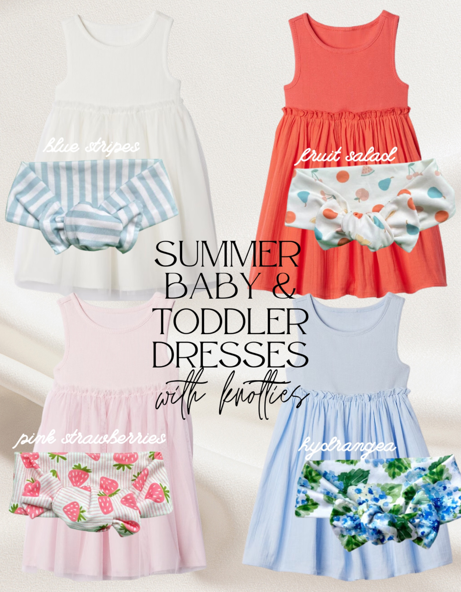 Bows: shopknotties.com
You can shop all 4 colors at the product link below
Baby headband bows, baby summer dresses, toddler dresses, summer infant outfits