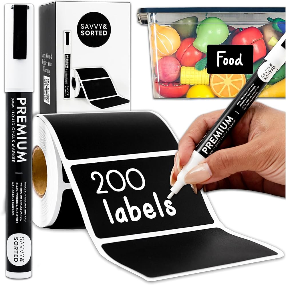 200 Chalkboard Labels for Jars, Chalkboard Stickers Chalk Labels for Containers, Pantry Labels fo... | Amazon (US)