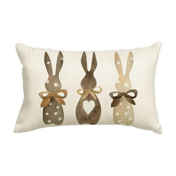 OAVQHLG3B Spring Easter Pillow Covers 11.81x16.68 Cute Bunny Rabbit Floral Easter Decorations Flo... | Walmart (US)