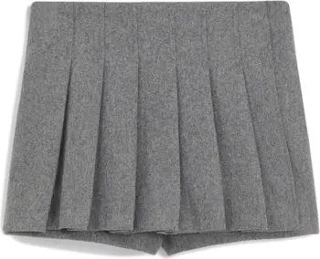 MANGO Pleated Wool Blend Miniskort | Nordstrom | Nordstrom