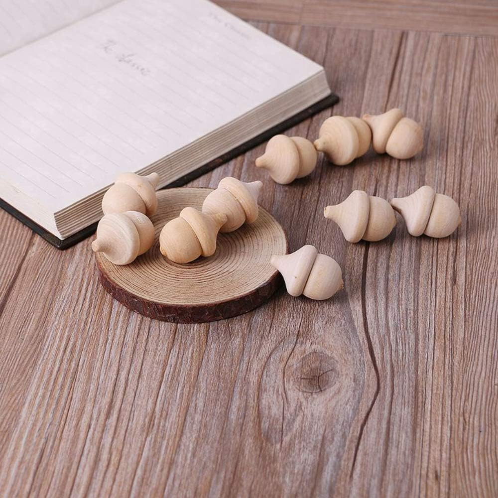 N-K 10Pcs Wooden Acorns DIY Hand-painted Crafts Peg Dolls Unfinished Handmade Decor - Acorn Pract... | Amazon (CA)