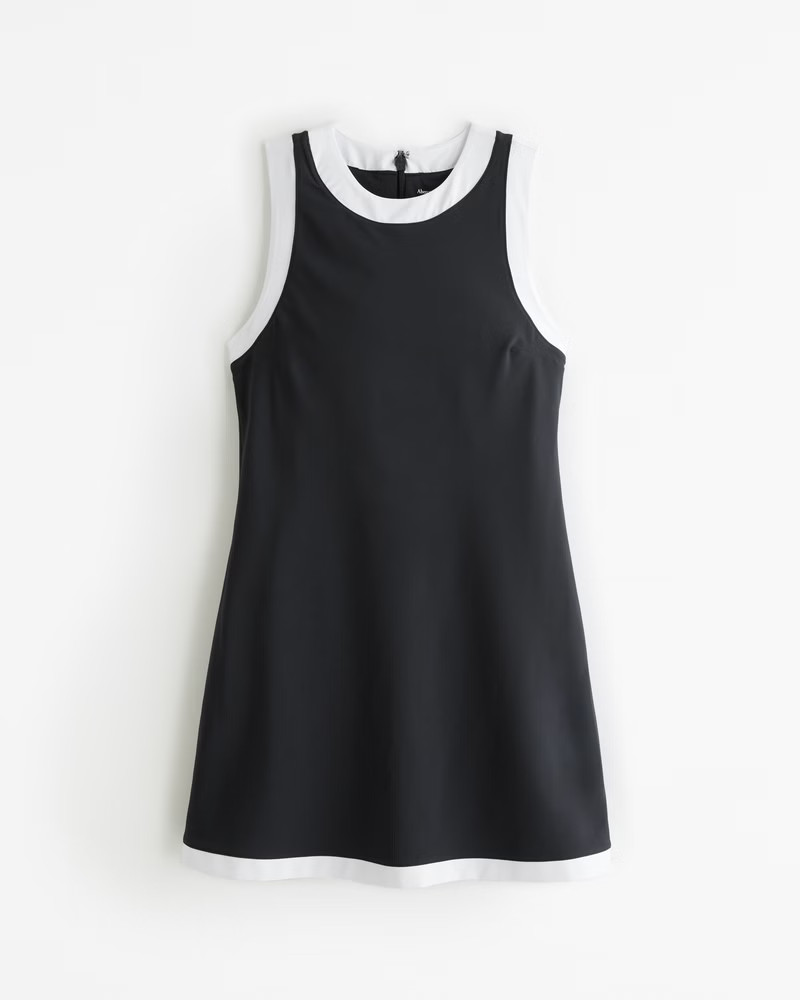 Women's High-Neck Traveler Mini Dress | Women's Clearance | Abercrombie.com | Abercrombie & Fitch (US)