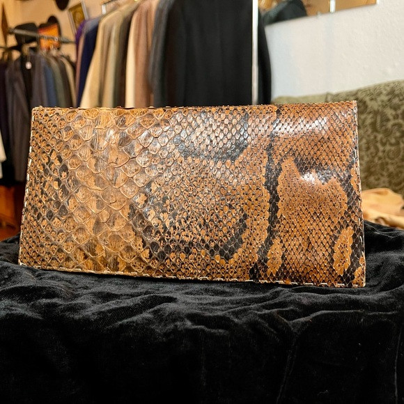 Authentic 1980’s Vintage Snake Skin Clutch | Poshmark