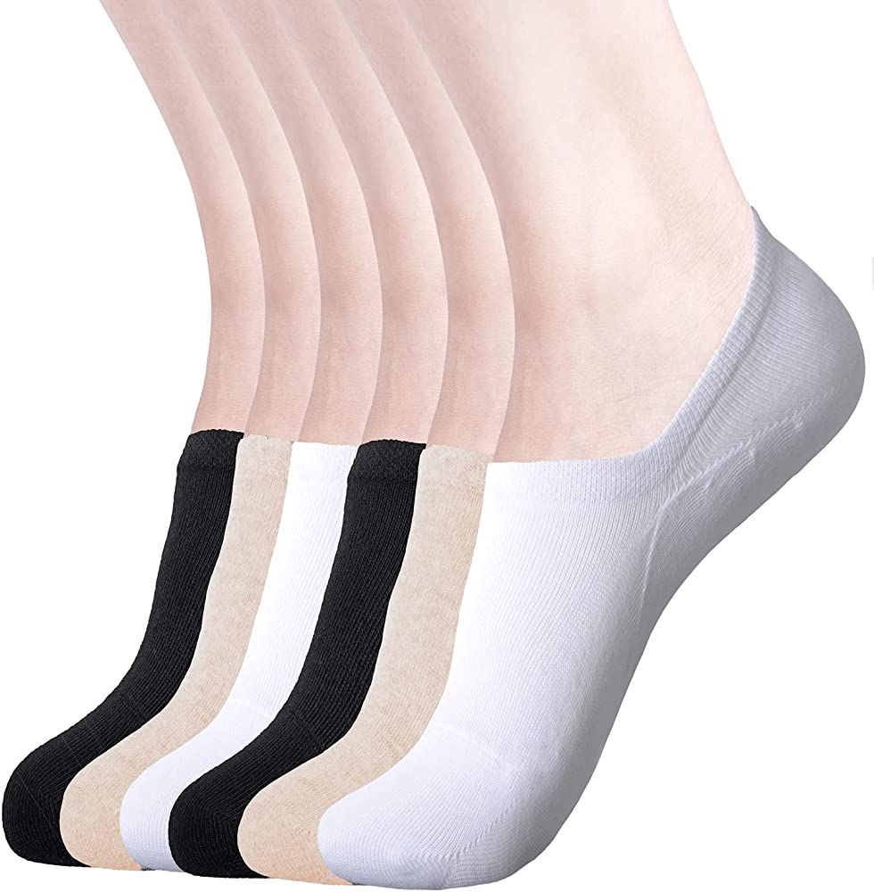 Womens No Show Socks Non Slip Flat Boat Line Low Cut Socks (6-12 Packs) | Amazon (US)
