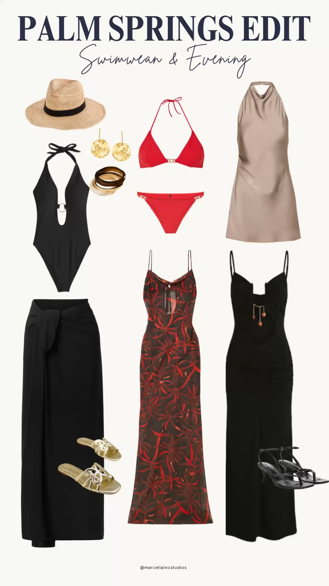 Palm Springs packing sorted. One piece to the pool, red bikini for the float, printed maxi for cocktail hour, black dress  for dinner. 
#LTKtravel #LTKStyleTip #palmsprings #packinglist #palmspringsstyle #swimwear #vacationoutfit #resortwear

#LTKSeasonal