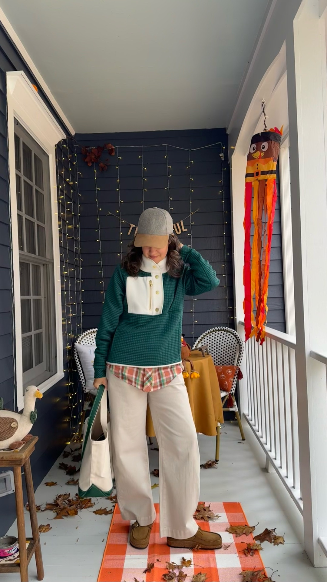 Feeling the Nantucket Grandpa vibes today. I’m comfy. 
Waffle knit over a plaid blouse, ivory wide leg pants, Birkenstock slides and L.L.Bean tote bag 💼 

#LTKPetite #LTKOver40 #LTKSeasonal