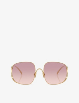 MU A57S Square-Frame Metal Sunglasses | Selfridges