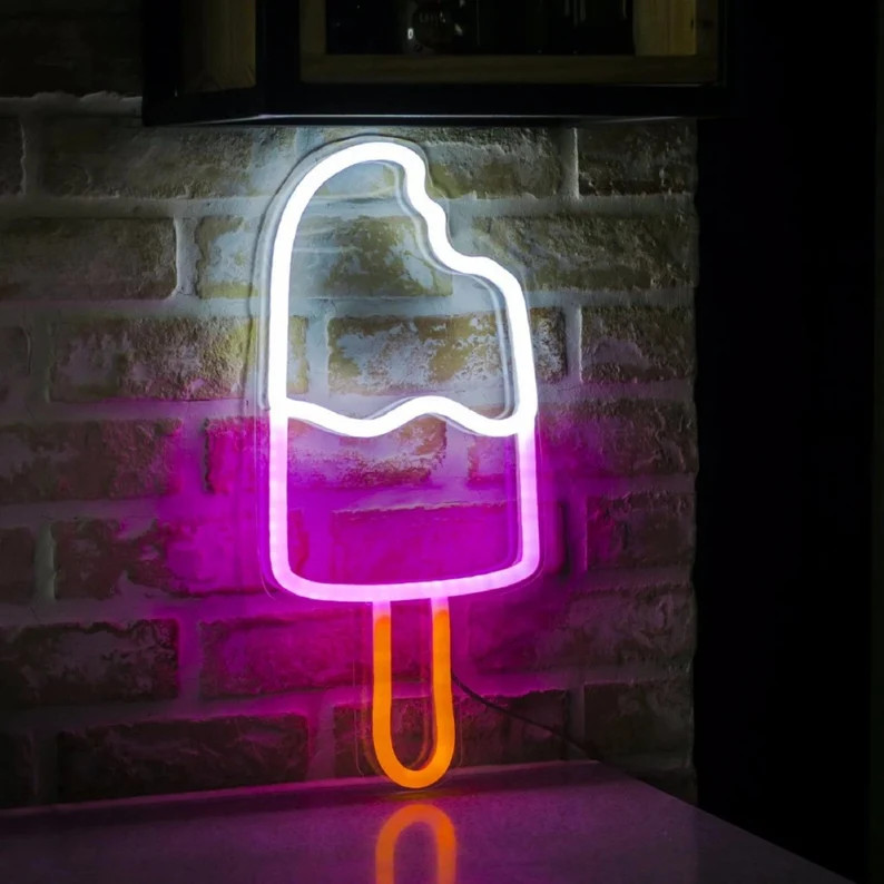 Ice Cream  LED Neon Sign Ice Cream Birthday Ice Cream Art - Etsy | Etsy (US)