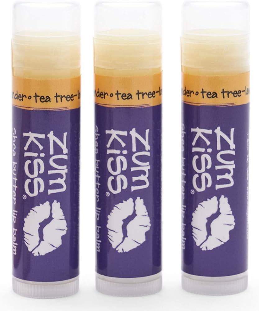 Zum Tea Tree-Lavender Kiss Stick (Pack of 3) with Certified Organic Sunflower Seed Oil, Beeswax, ... | Amazon (US)