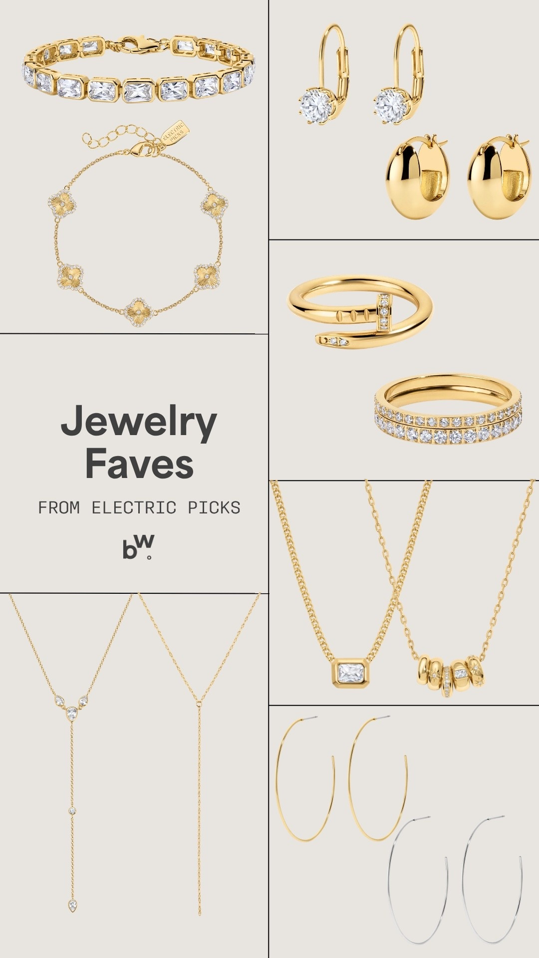 Some of my favorite jewlery faves from Electric Picks!
-
-
-
spring time jewlery, electric picks finds, women’s jewelry, necklaces, rings, earrings, hoops, bracelets, jewelry finds 

#LTKSeasonal #LTKSaleAlert