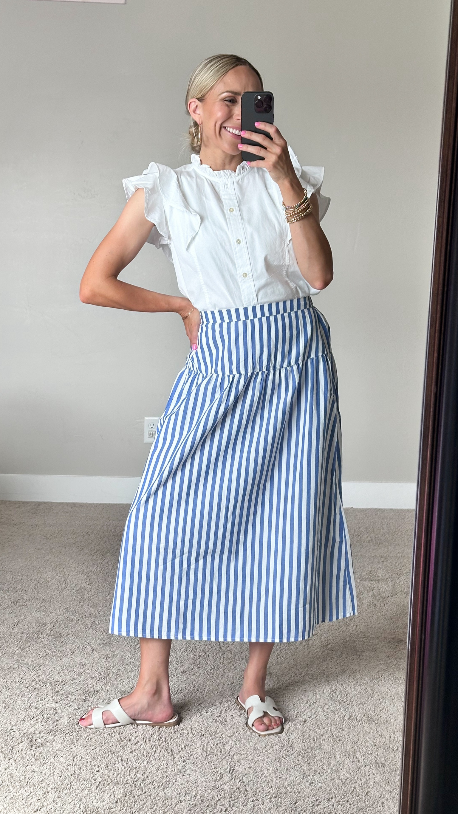 Obsessed with this striped skirt from Old Navy and Walmart top! I think this would make THE cutest Fourth of July outfit. 

Top: S 
Skirt: XS

#LTKStyleTip #LTKSeasonal #LTKFindsUnder50