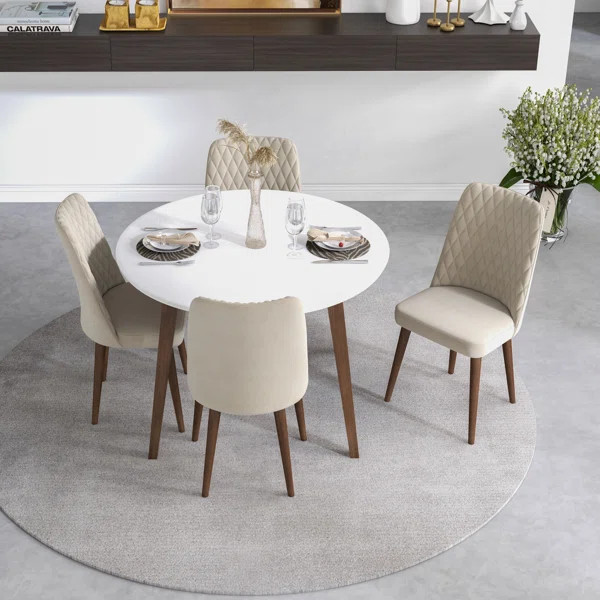 Carstarphen 5 - Piece Solid Wood Dining Set | Wayfair North America