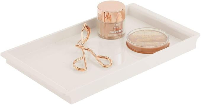 mDesign Plastic Guest Paper Hand Towel Storage Tray for Bathroom Vanity Countertops - Holds Jewel... | Amazon (US)