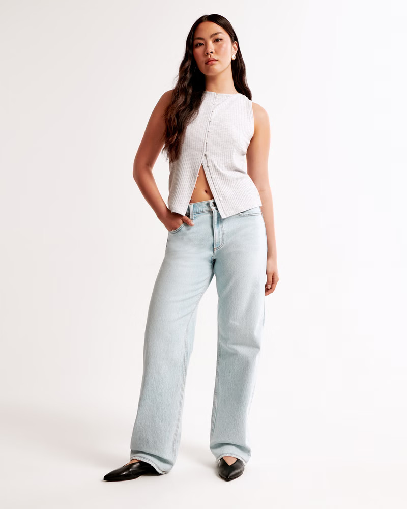 Women's Curve Love Low Rise Baggy Jean | Women's Bottoms | Abercrombie.com | Abercrombie & Fitch (US)