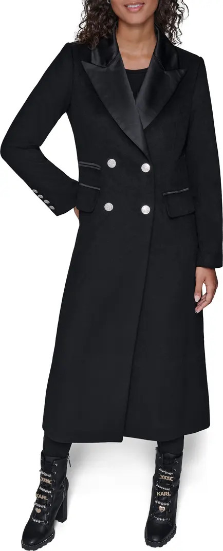 Tuxedo Wool Blend Longline Coat | Nordstrom