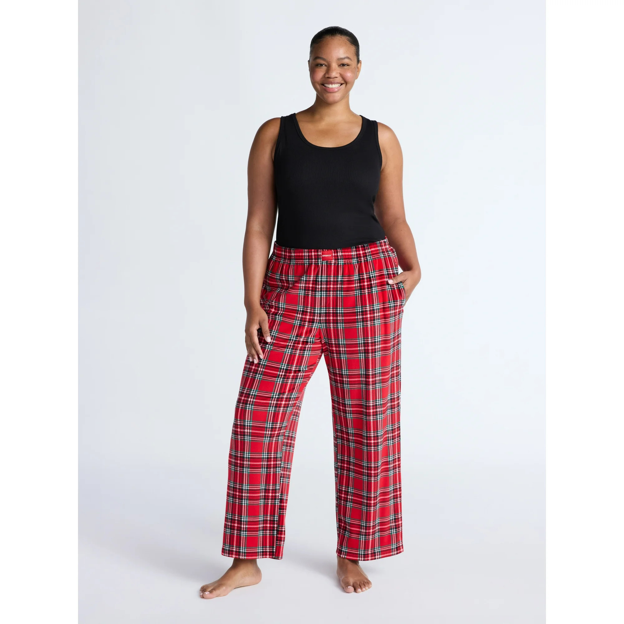 Joyspun Women's Velour Wide-Leg Sleep Pants, Size XS-3X | Walmart (US)