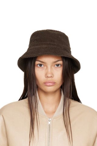 Brown Bob Mark Bucket Hat | SSENSE