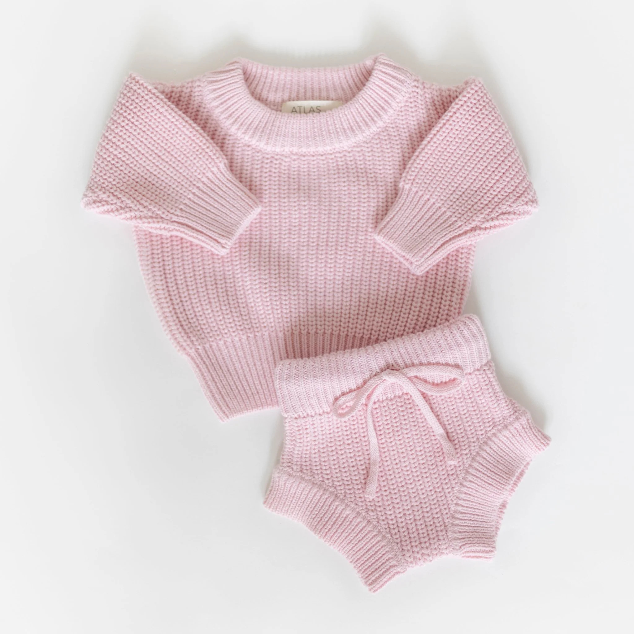 4 Piece Sweater Set Bundle - Rosewater | Atlas Grey