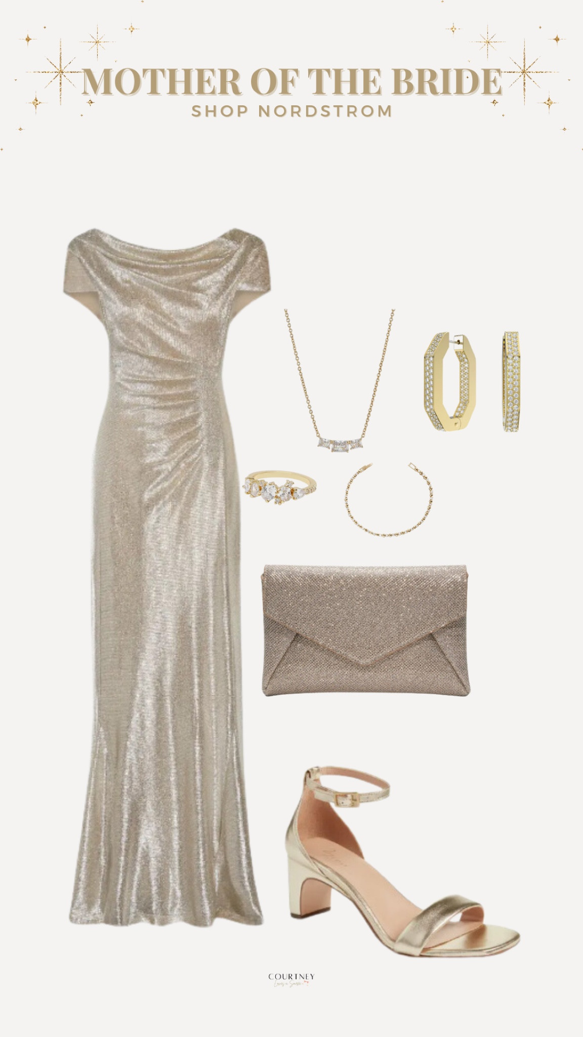 Radiate timeless glamour on your daughter’s big day with this stunning mother of the bride ensemble from Nordstrom. Drenched in shimmer and styled for sophistication, this outfit promises to turn heads and warm hearts. Accentuate your glow with delicate gold accessories and dance the night away in chic, comfortable heels. Perfect for the stylish matriarch ready to celebrate love in high fashion. Shop this look now and embody the grace of the occasion. #MotherOfTheBride #motherofthegroom #nordstromlooks

#LTKparties #LTKwedding #LTKover40