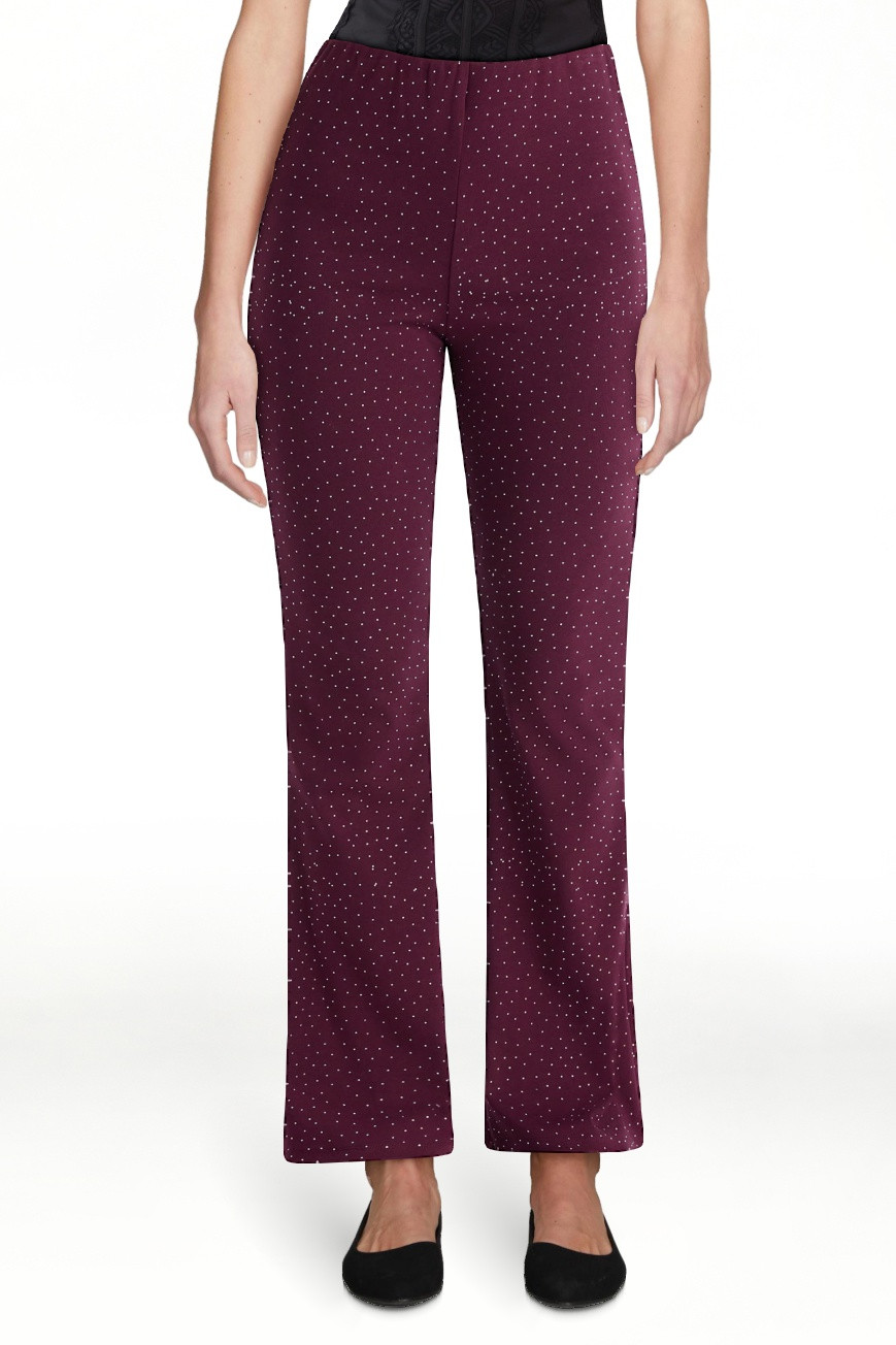 No Boundaries Faux Rhinestone Studded Ribbed Flare Pants, 31'' Inseam, Women's | Walmart (US)