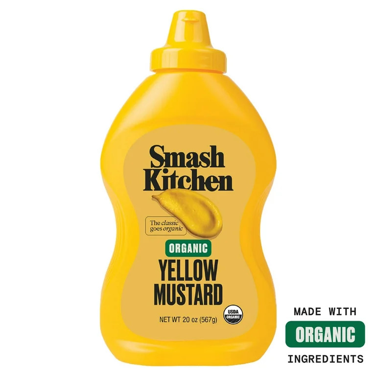 Smash Kitchen Organic Yellow Mustard, 20 oz Bottle | Walmart (US)