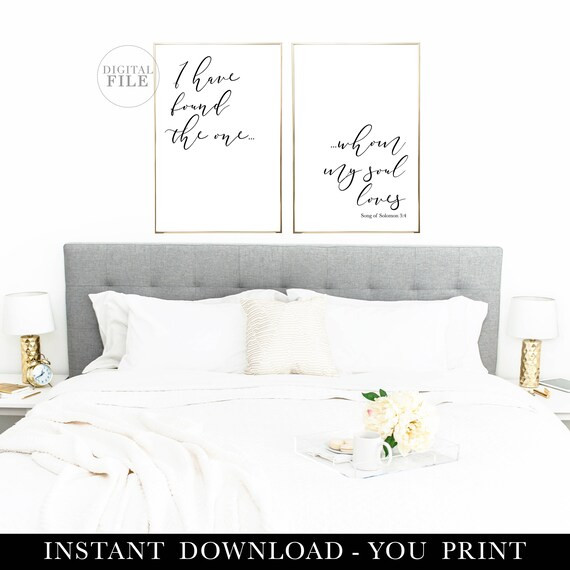 I HAVE FOUND The One Whom My Soul Loves - Bedroom Decor by Dear Lily Mae - Printable Wall Art (4)... | Etsy (US)