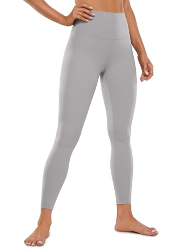 CRZ YOGA Womens Butterluxe High Waisted Yoga Leggings 25" - Double Seamed Buttery Soft Comfy Athletic Gym Workout Pants Gull Gray Medium | Amazon (US)