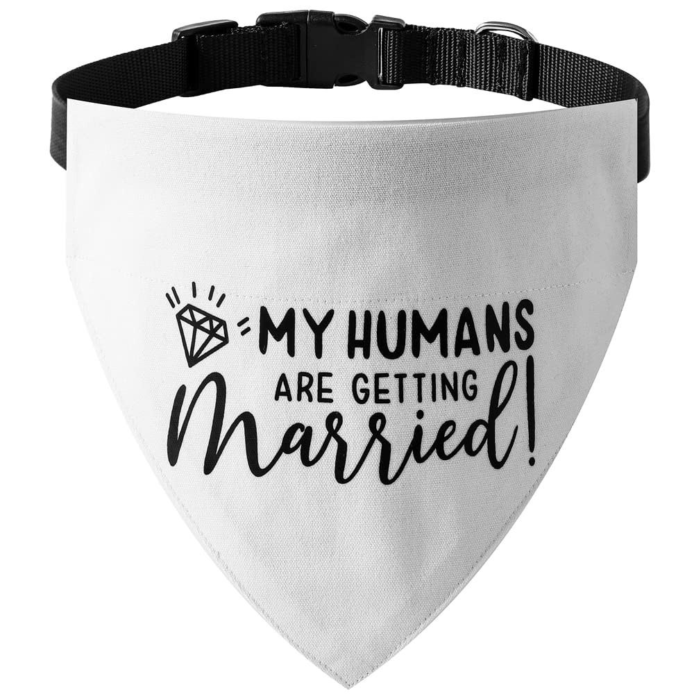 My Humans are Getting Married Dog Wedding Bandana Collar, Adjustable Engagement Pet Bandana with ... | Amazon (US)