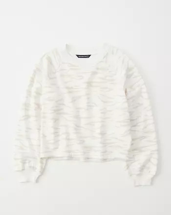 Puff-Sleeve Crewneck Sweatshirt | Abercrombie & Fitch US & UK