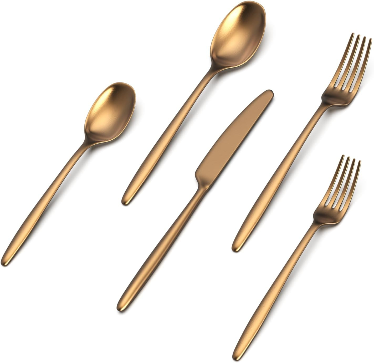 Ava 40-Piece Flatware Set, 18/10 Stainless Steel | Amazon (US)