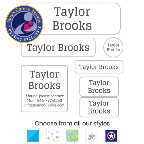 Custom School Supply Labels | Name Bubbles