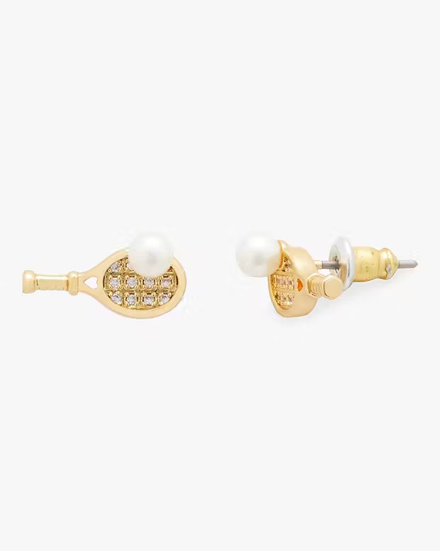 Queen Of The Court  Tennis Stud Earrings | Kate Spade Outlet