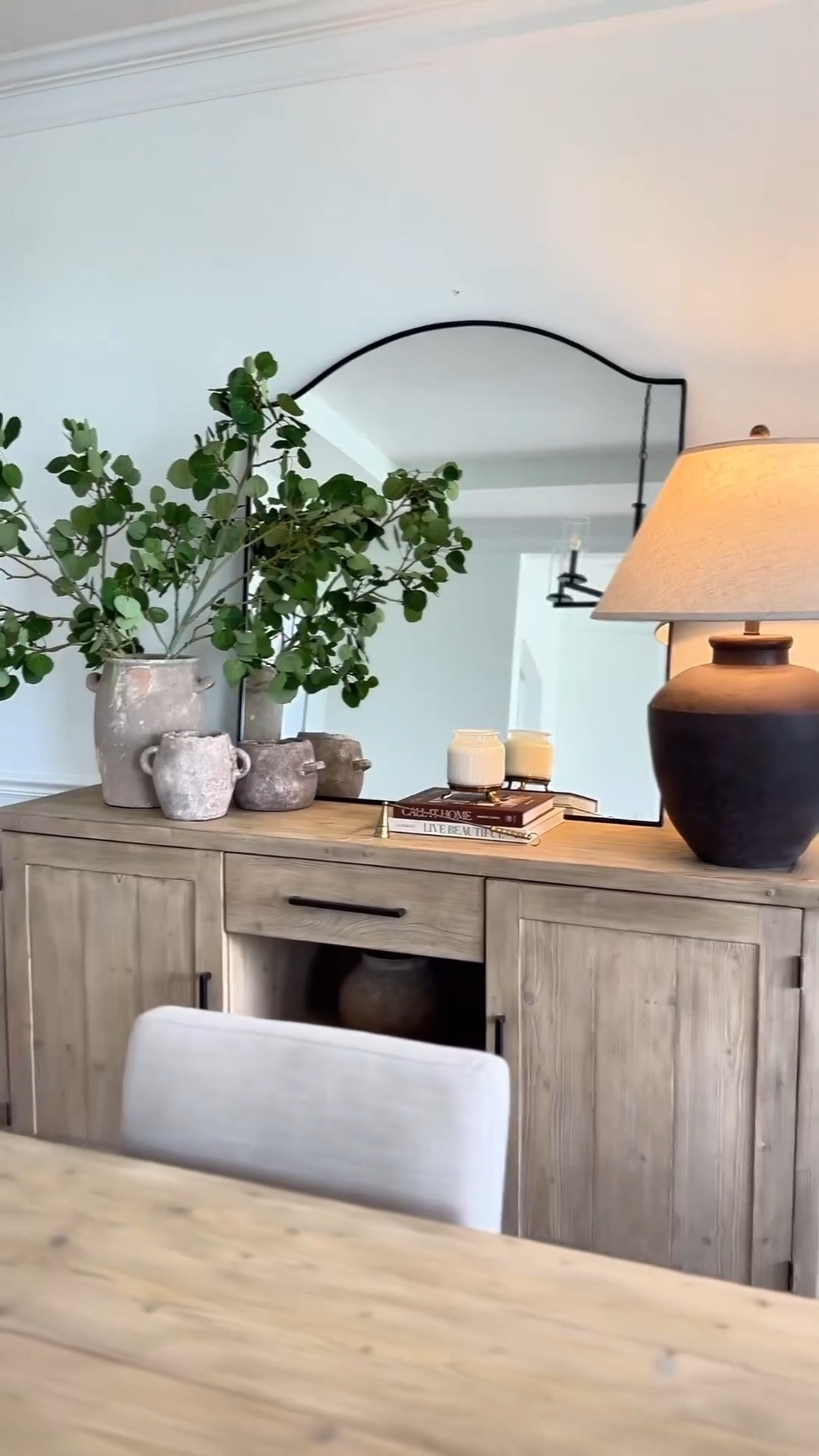 Style my dining room with me! I am in love 😍 with these pieces by Kathy Kuo! Also, shoutout to my husband for helping with this mirror, this thing has some weight to it! 

#LTKSeasonal #LTKHome #LTKVideo