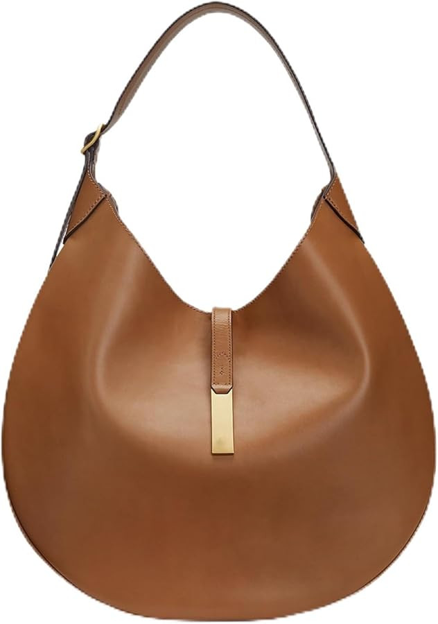 Women’s Suede & Split Leather Hobo Shoulder Bag Soft Texture Large Capacity Magnetic Closure Da... | Amazon (US)