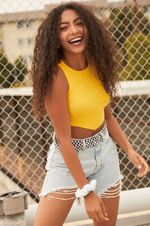 Distressed Denim Mom Shorts | Forever 21 (US)