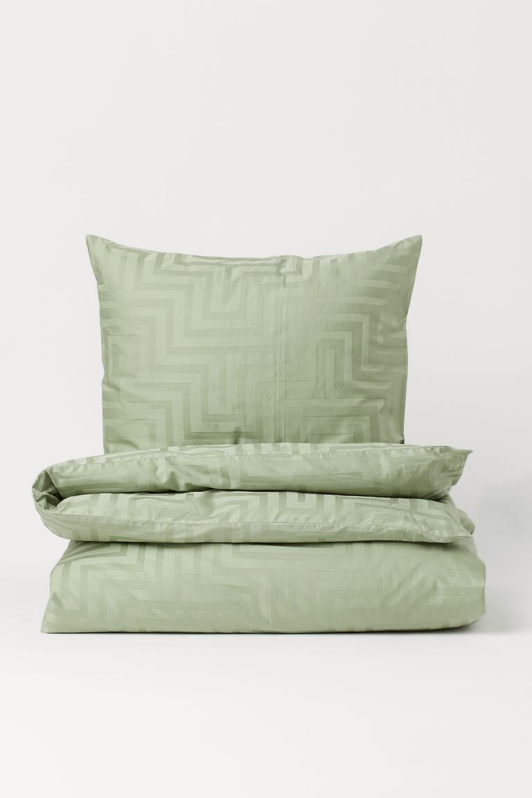 Cotton Satin Duvet Cover Set | H&M (US + CA)