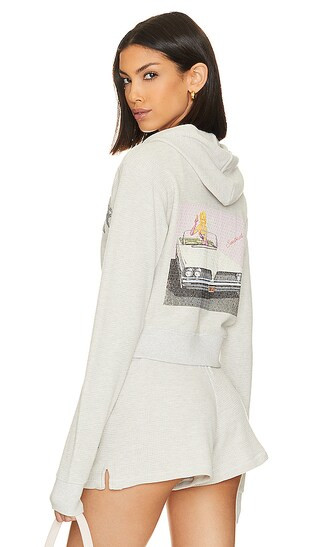 Fare Enough Thermal Zip Up in Grey | Revolve Clothing (Global)