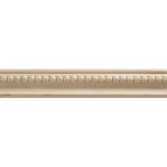 Ornamental Mouldings 1-1/4-in x 8-ft White hardwood Unfinished Wood Beaded 1159 Chair rail Mouldi... | Lowe's