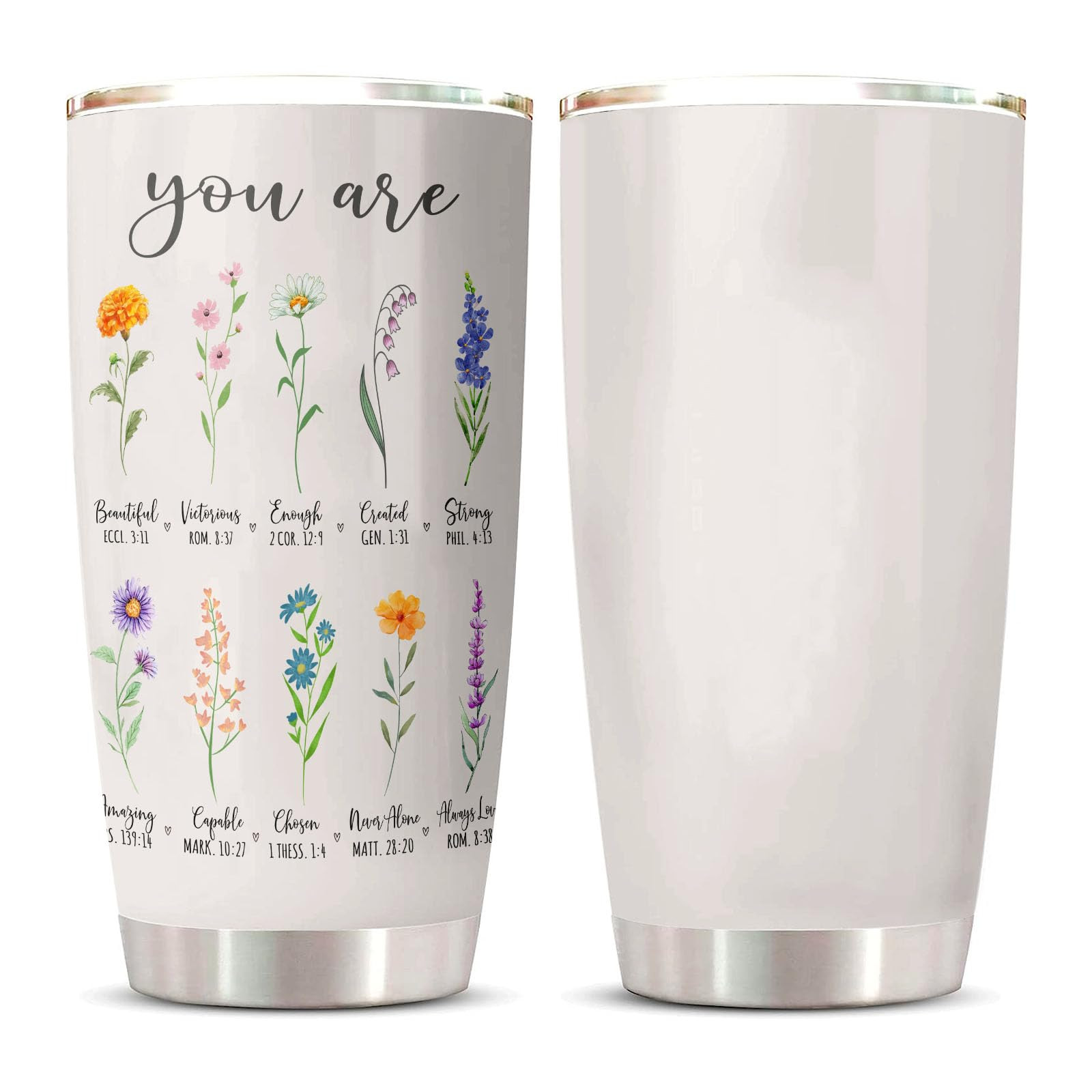 Christian Gifts for Women, Christian Tumblers 20oz With Flower, Religious Catholic Bible Gifts, B... | Amazon (US)