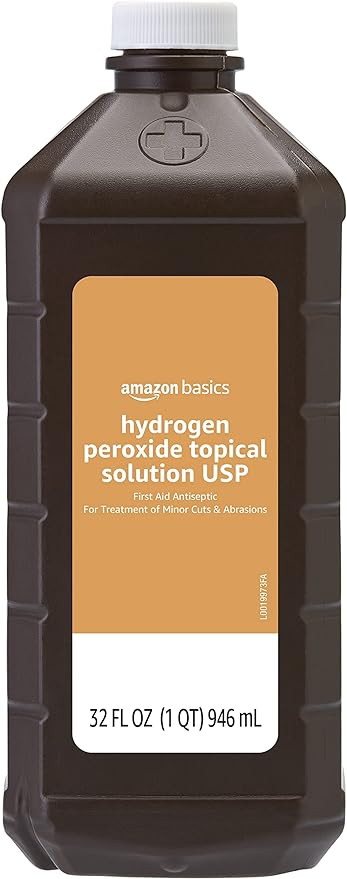 Amazon Basics Hydrogen Peroxide Topical Solution USP, 32 fluid ounce, Pack of 1 | Amazon (US)