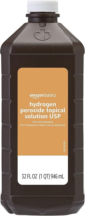 Amazon Basics Hydrogen Peroxide Topical Solution USP, 32 fluid ounce, Pack of 1 | Amazon (US)